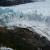 le glacier s´écrase sur la coline